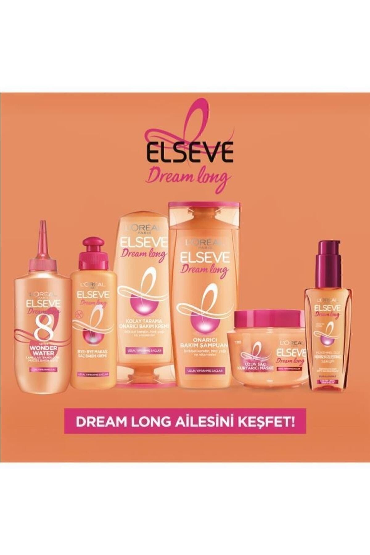 Dream Long Onarıcı Bakım Şampuanı 390 Ml & Kolay Tarama Saç Bakım Kremi 390ml