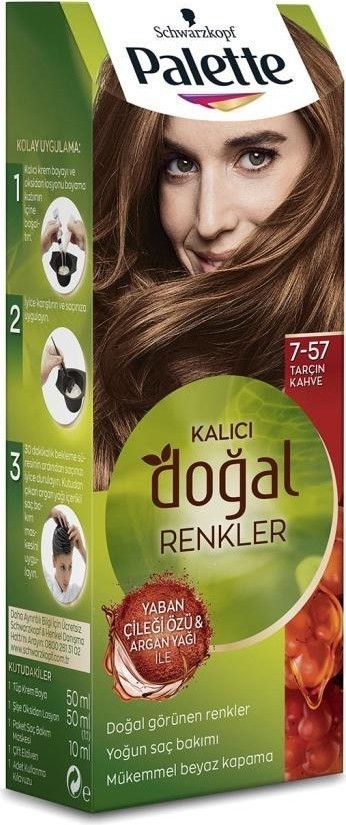 Palette Kalıcı Doğal Renkler 7-57 Tarçın Kahve Saç Boyası
