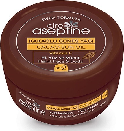 Cire Aseptine Kakaolu Güneş Yağı 100 ml x 3 Adet