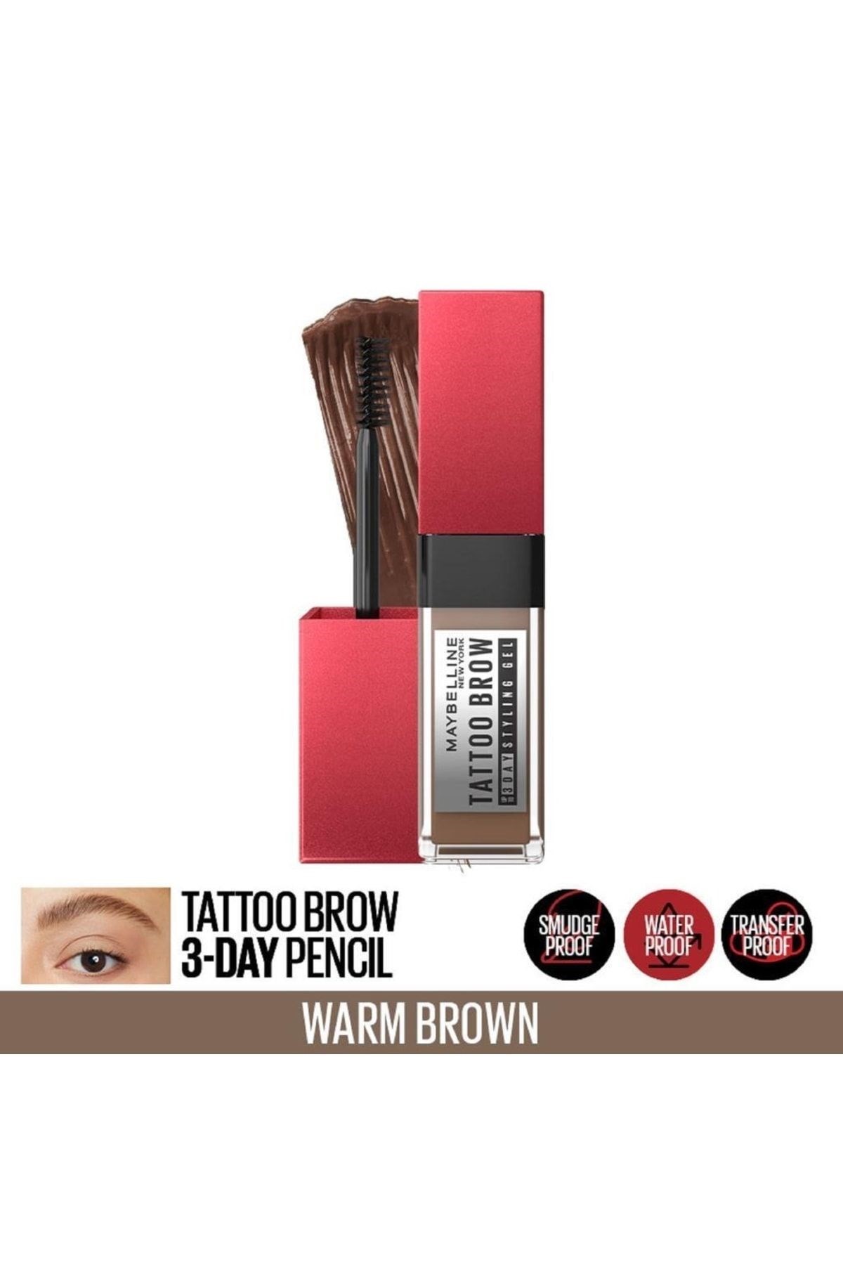 Maybelline New York  Brow 36h Gel 260 Deep Brown