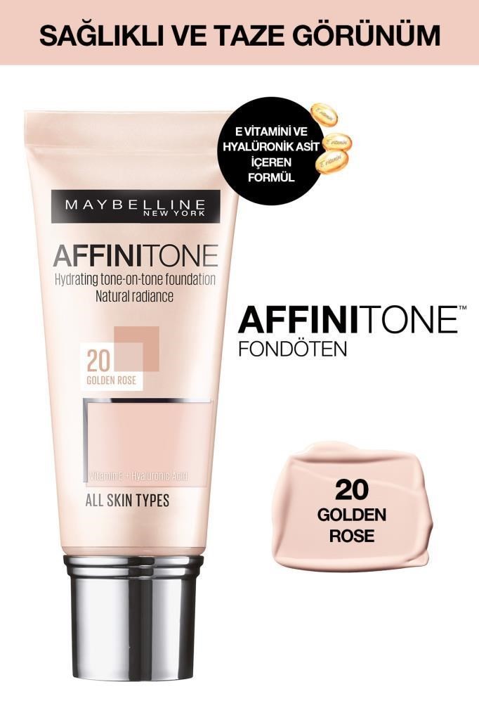 Maybelline New York Affinitone Fondöten No:20 Golden Rose 30 ML