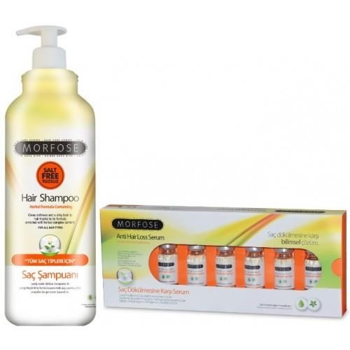 Morfose Birkisel Tuzsuz Şampuan 1000 ml + Saç Dökülmesine Karşı Serum