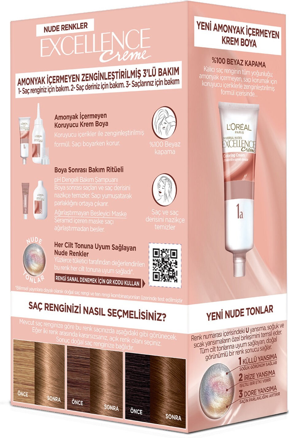 L’oréal Paris Excellence Creme Nude Renkler Saç Boyası – 7u Nude Kumral