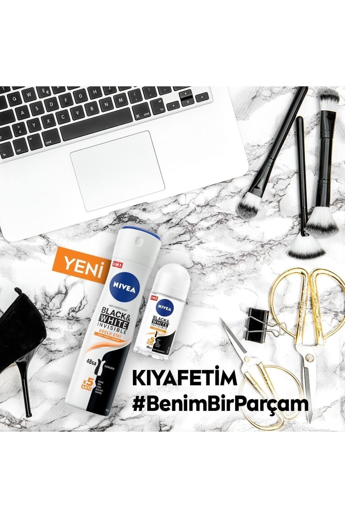 Nivea Kadın Roll-on Black & White Invisible Güçlü Etki 50 ml