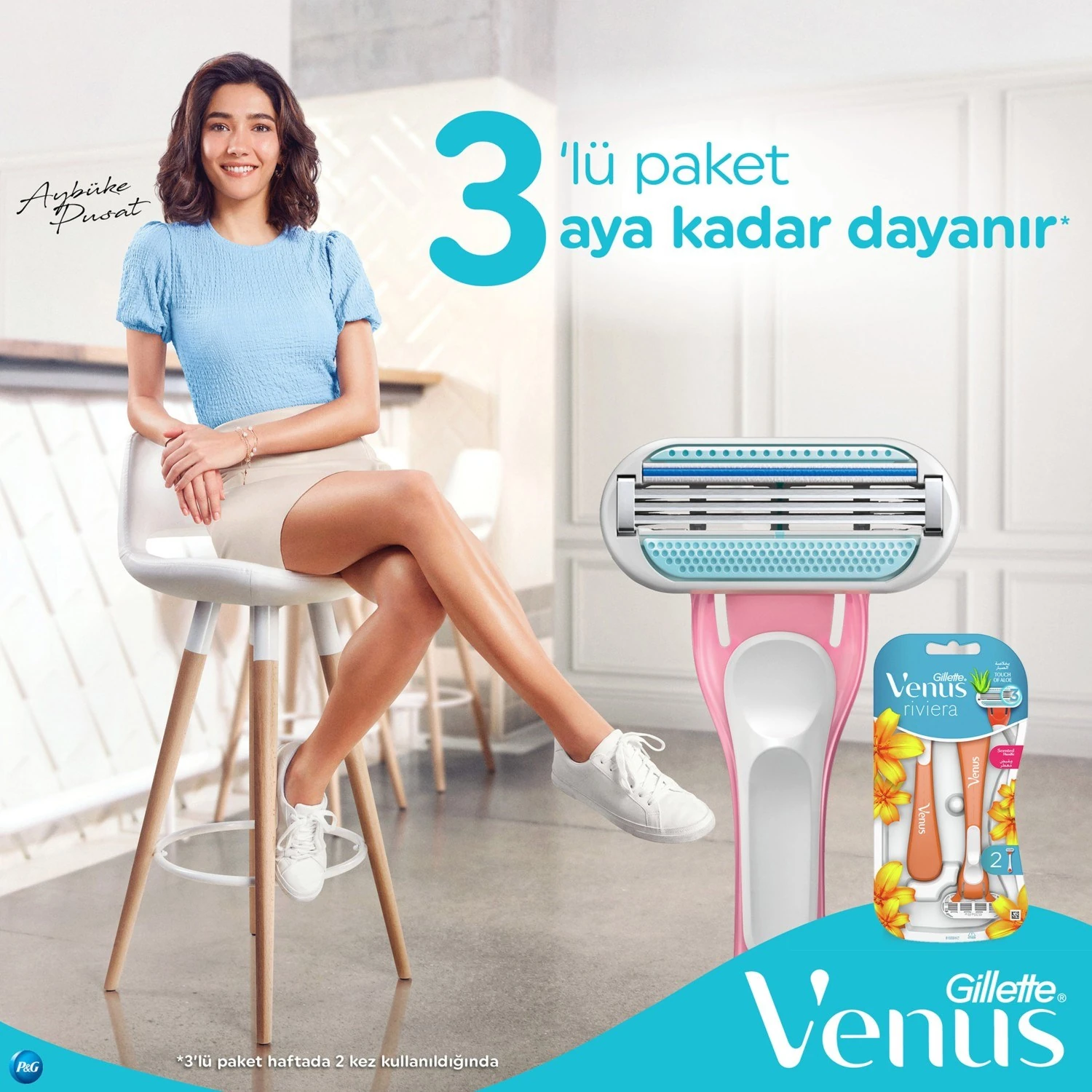Gillette Venus Riviera Kullan At Kadın Tıraş Bıçağı 2'li