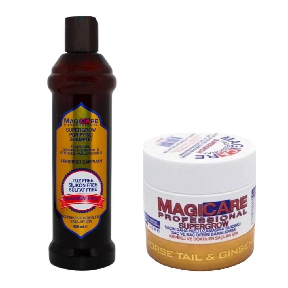 Magicare Supergrow Purifying Kepekli ve Dökülen Saçlar İçin Şampuan 450 ML + Magicare Saç ve Saç Der