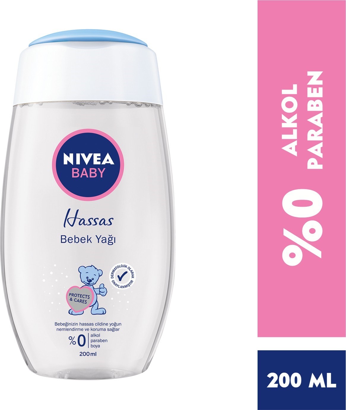 NIVEA Baby Hassas Bebek Yağı (200ml), Hassas ciltler, Bebek Cilt Bakım, Yoğun nemlendirme