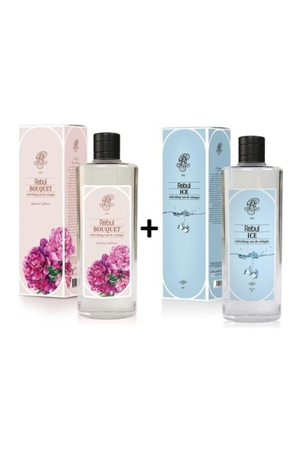 Kolonya Bouquet 270 Ml Cam Şişe & Kolonya Ice 270 Ml Cam Şişe