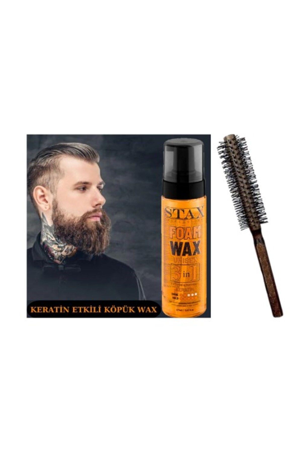 FOAM WAX 3İN1 KERATİN SAÇ KÖPÜĞÜ 237 ML ÖZEL FÖN FIRÇALI SET