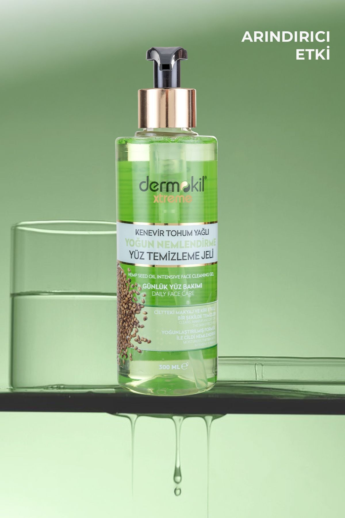 Kenevir Tohumu Yağlı Yoğun Nemlendirici Yüz Yıkama Jeli 300ml