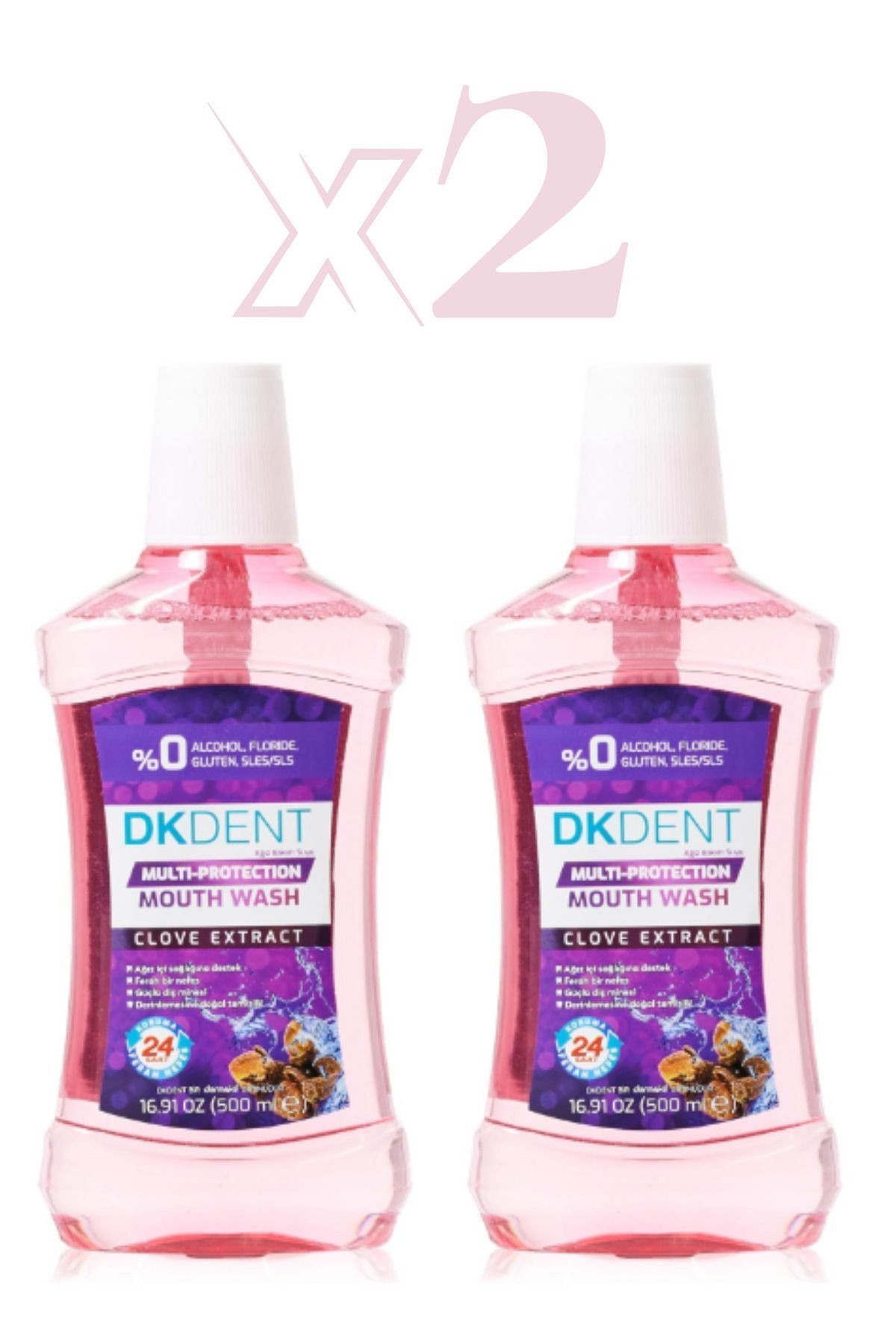 Ağız Bakım Suyu Karanfil Özlü Ağız Bakım Suyu 500 ml x 2 Adet