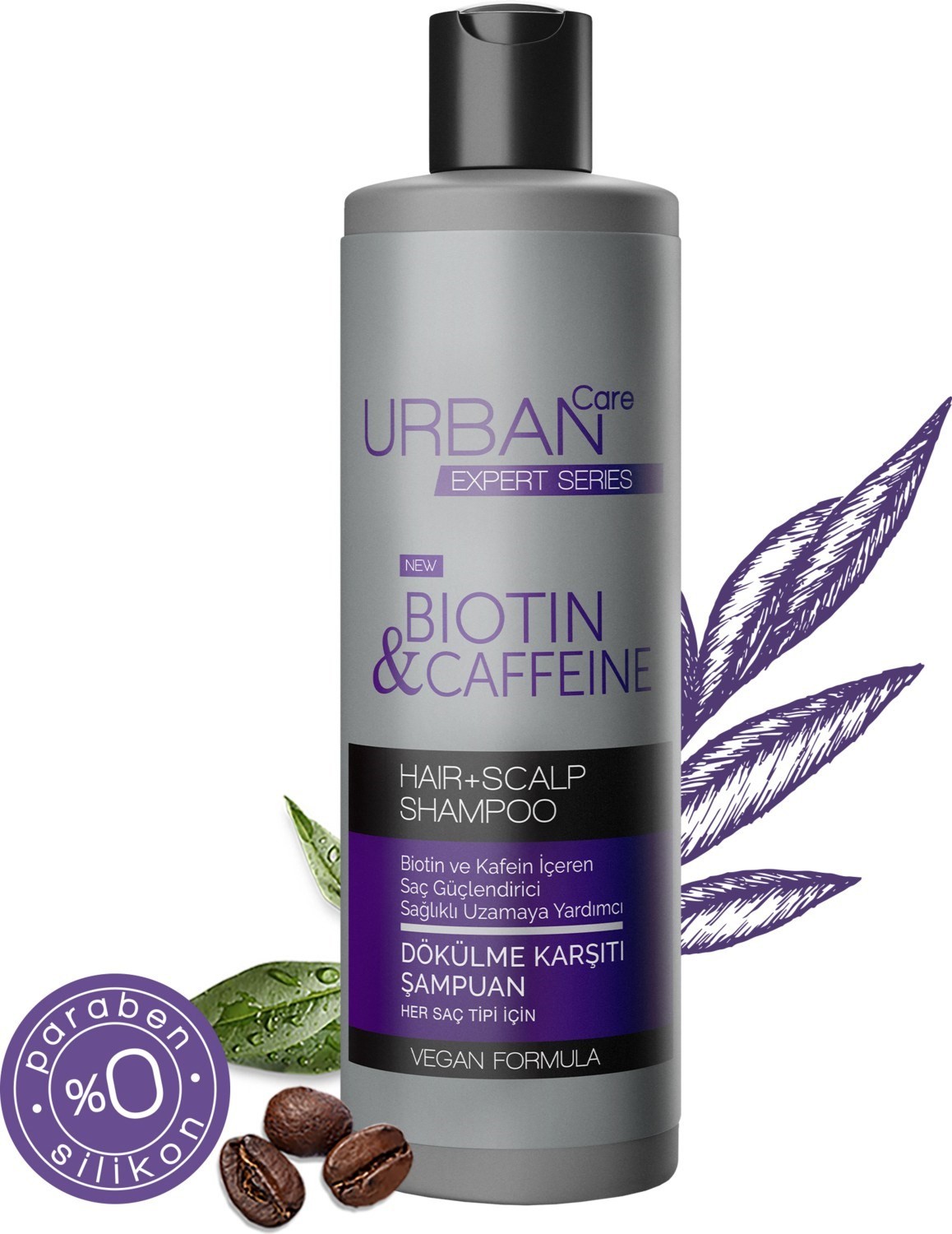 URBAN Care Expert Biotin ve Kafein Dökülme Karşıtı Saç Bakım Şampuanı-Hızlı Uzamaya Yardımcı-350 ML
