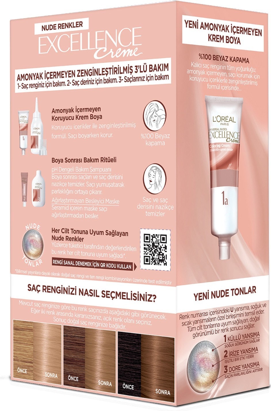 L’oréal Paris Excellence Creme Nude Renkler Saç Boyası – 8u Nude Koyu Sarı