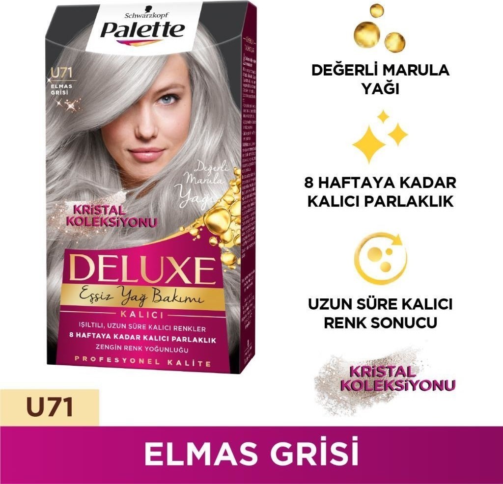 Palette Deluxe U71 Elmas Grisi Saç Boyası