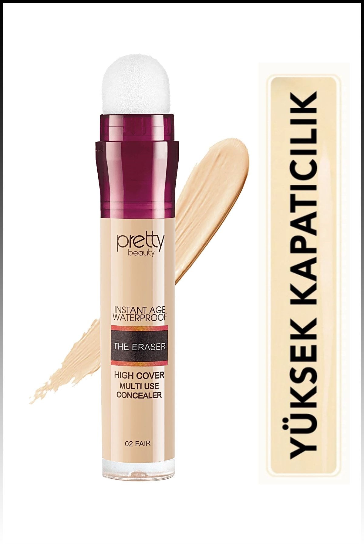 Pretty Beauty Instant Age Waterproof The Eraser Kapatıcı Concealer 02