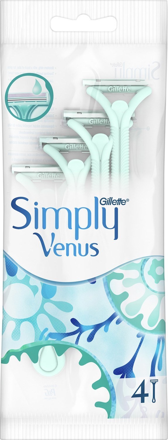 Gillette Simply Venus 2 Kullan At Kadın Tıraş Bıçağı 4'lü