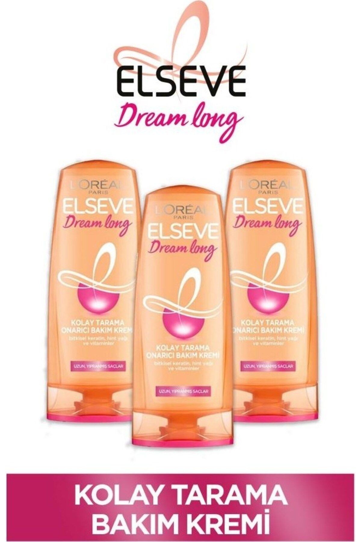 Dream Long Onarıcı Saç Bakım Kremi 360 ml 3'lü Set