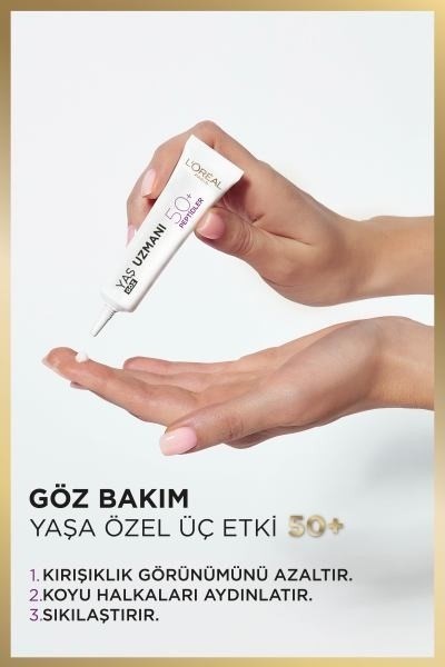 L'oréal Paris Yaş Uzmanı 50+ Kırışıklık Karşıtı Yenileyici Göz Kremi