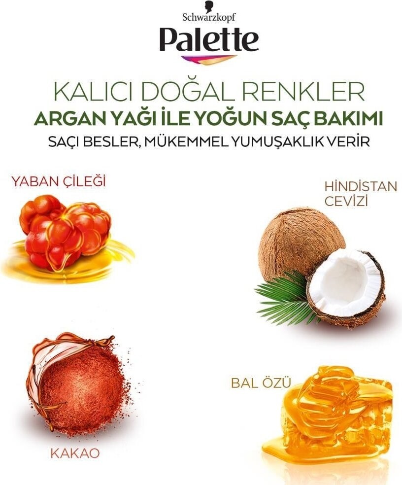 Palette Kalıcı Doğal Renkler 3-68 Kızıl Çikolata Saç Boyası