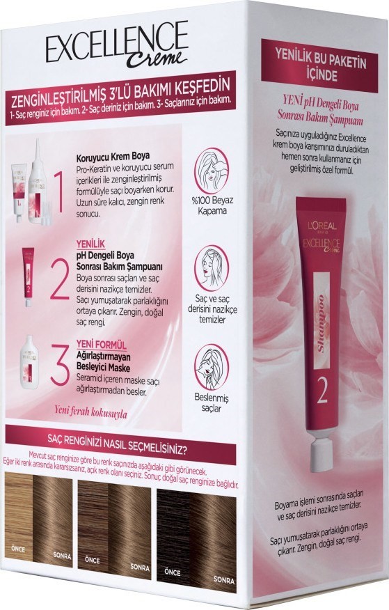L'oréal Paris Excellence Creme Saç Boyası 6.1 Küllü Açık Kahve