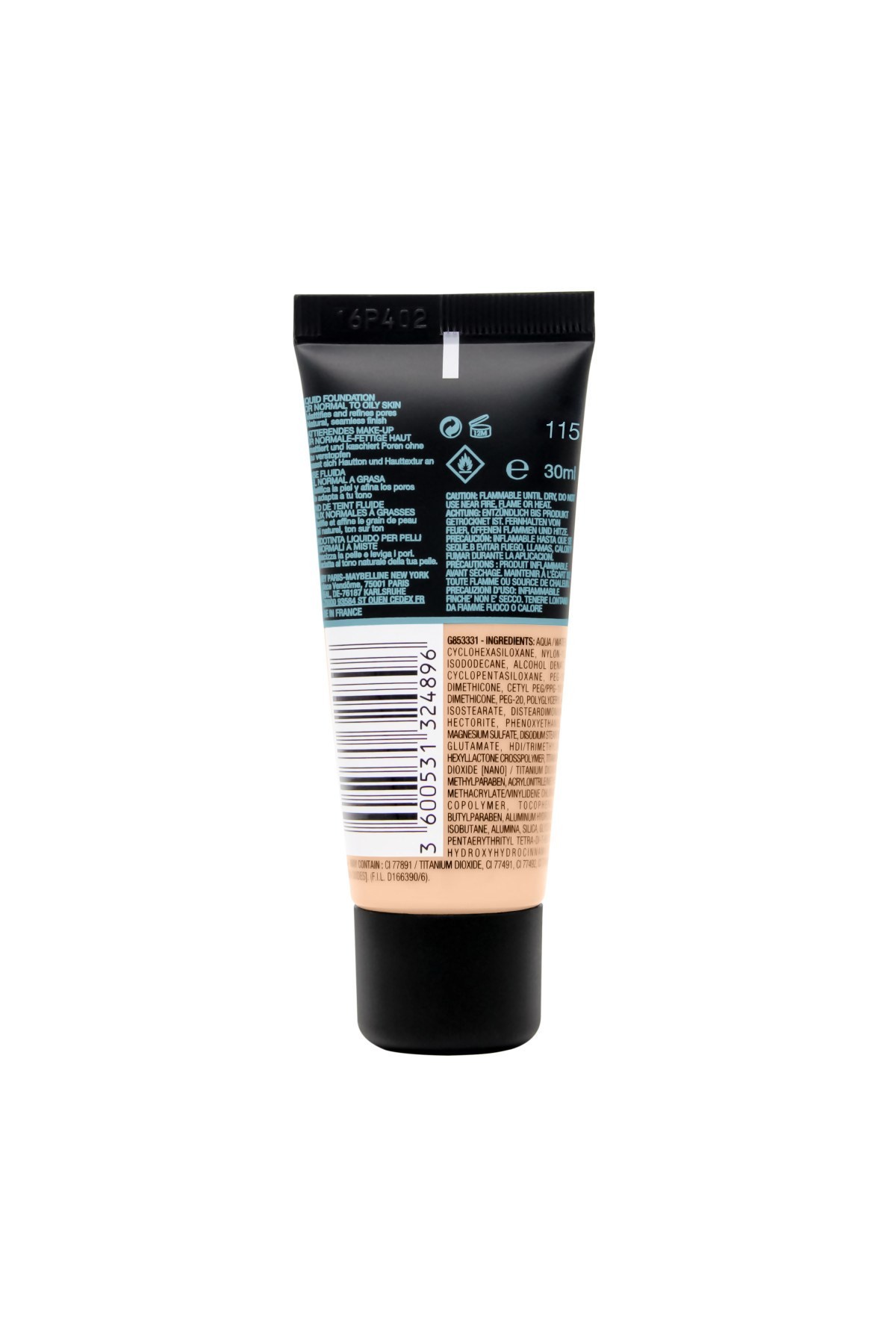 Maybelline New York Mat Fondöten - Fit Me Matte + Poreless Foundation 115 Ivory