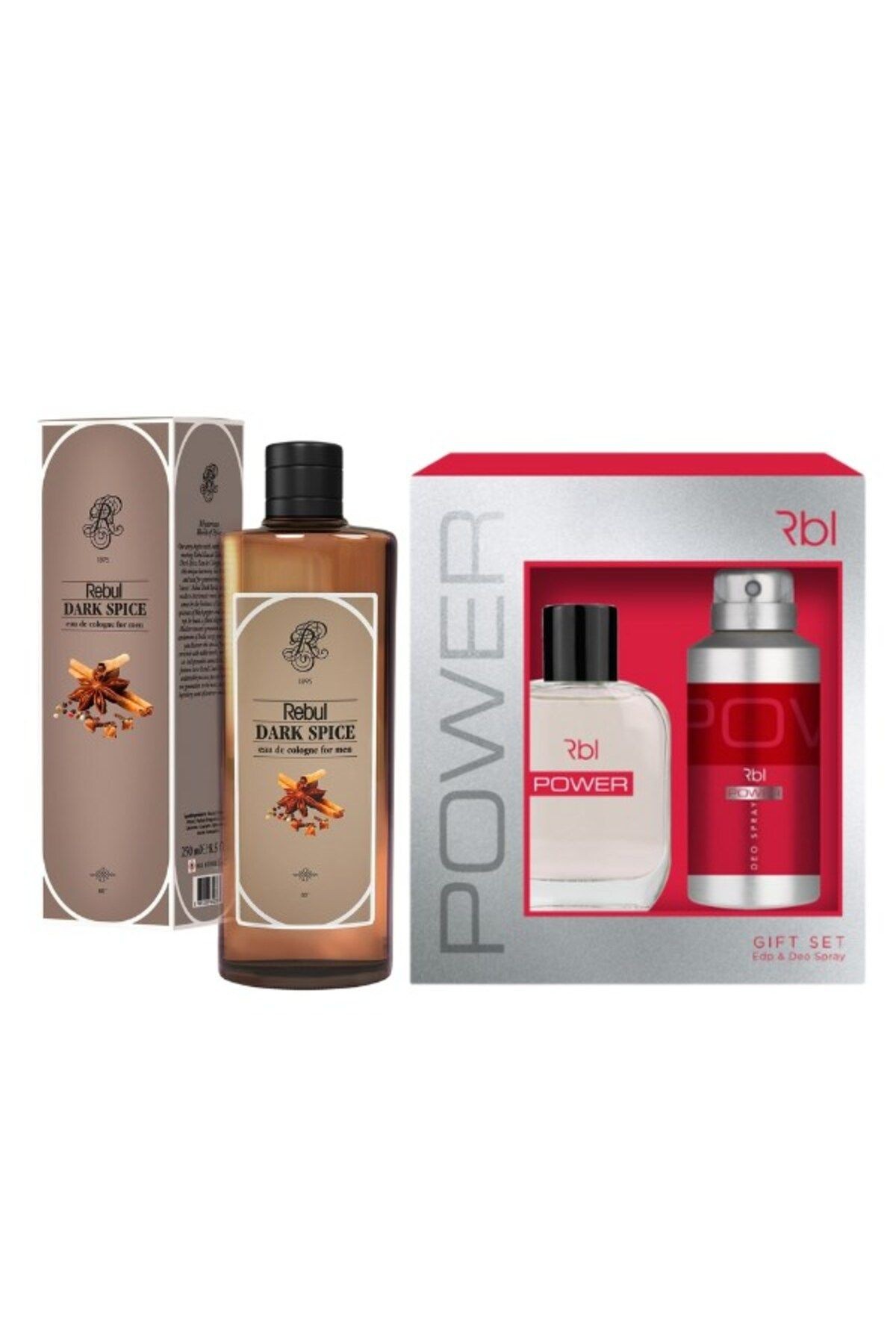 Power Set Parfüm 100 ml + Deodorant Spray 150 ml + Dark Spice Kolonya 250ML (Cam Şişe)