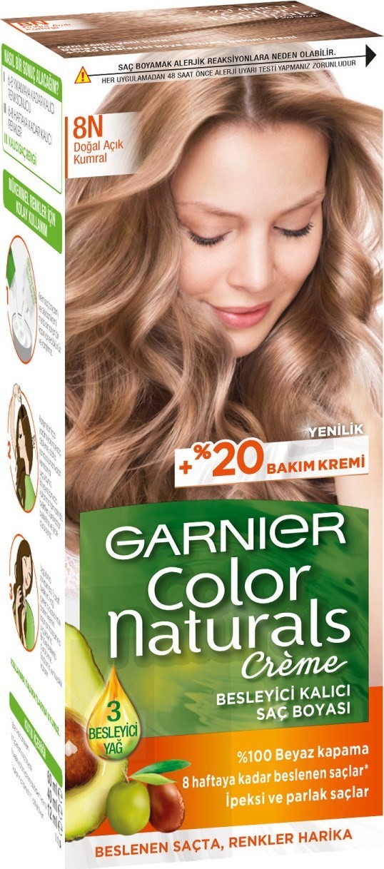 Garnier Color Naturals 8N Doğal Açık Kumral