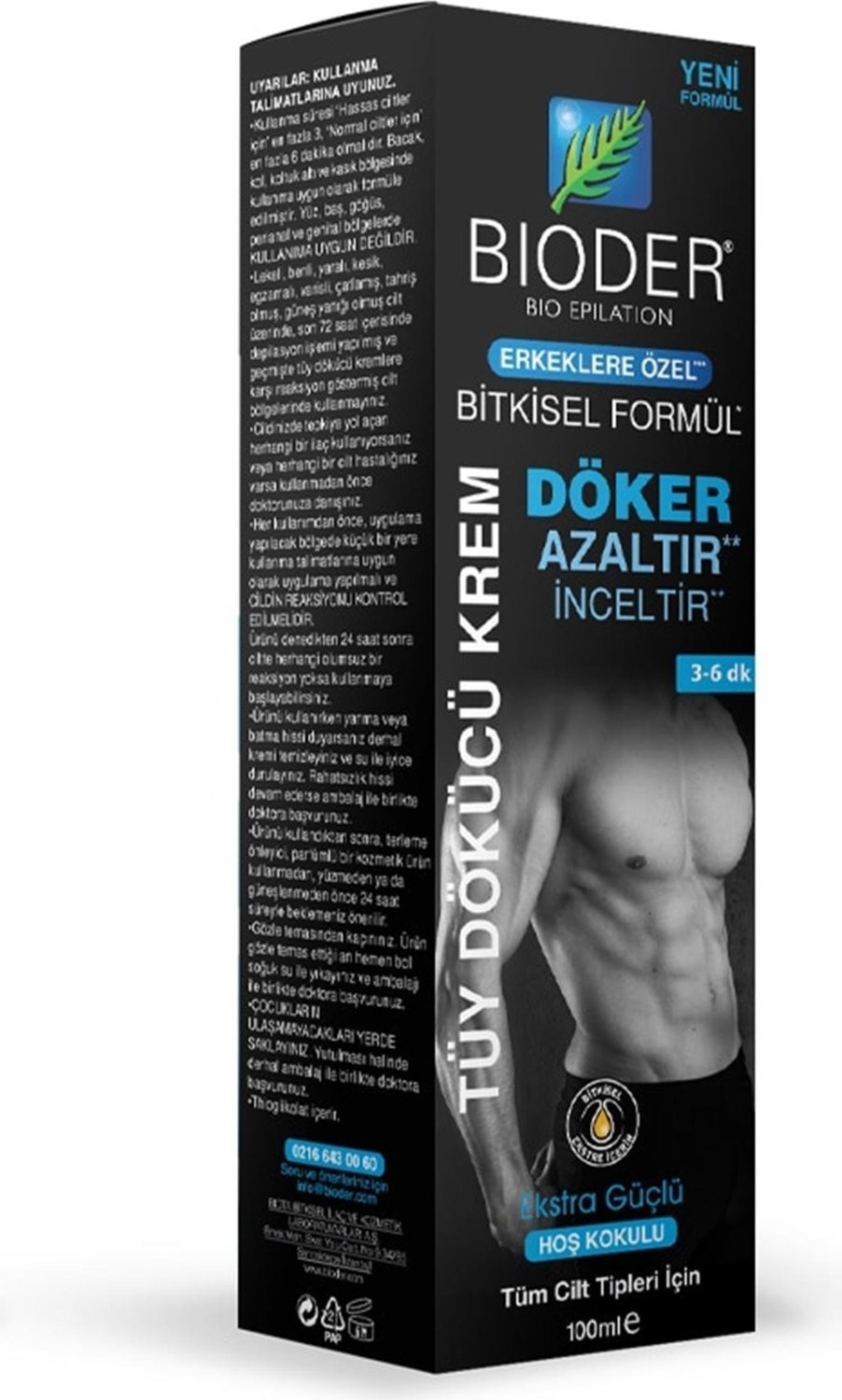 Bioder Erkek Tüy Dökücü Krem 100 ml