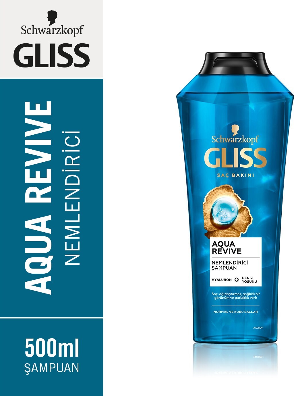Gliss Aqua Revive Hyaluron ve Deniz Yosunu içeren Nemlendirici Şampuan 500ml
