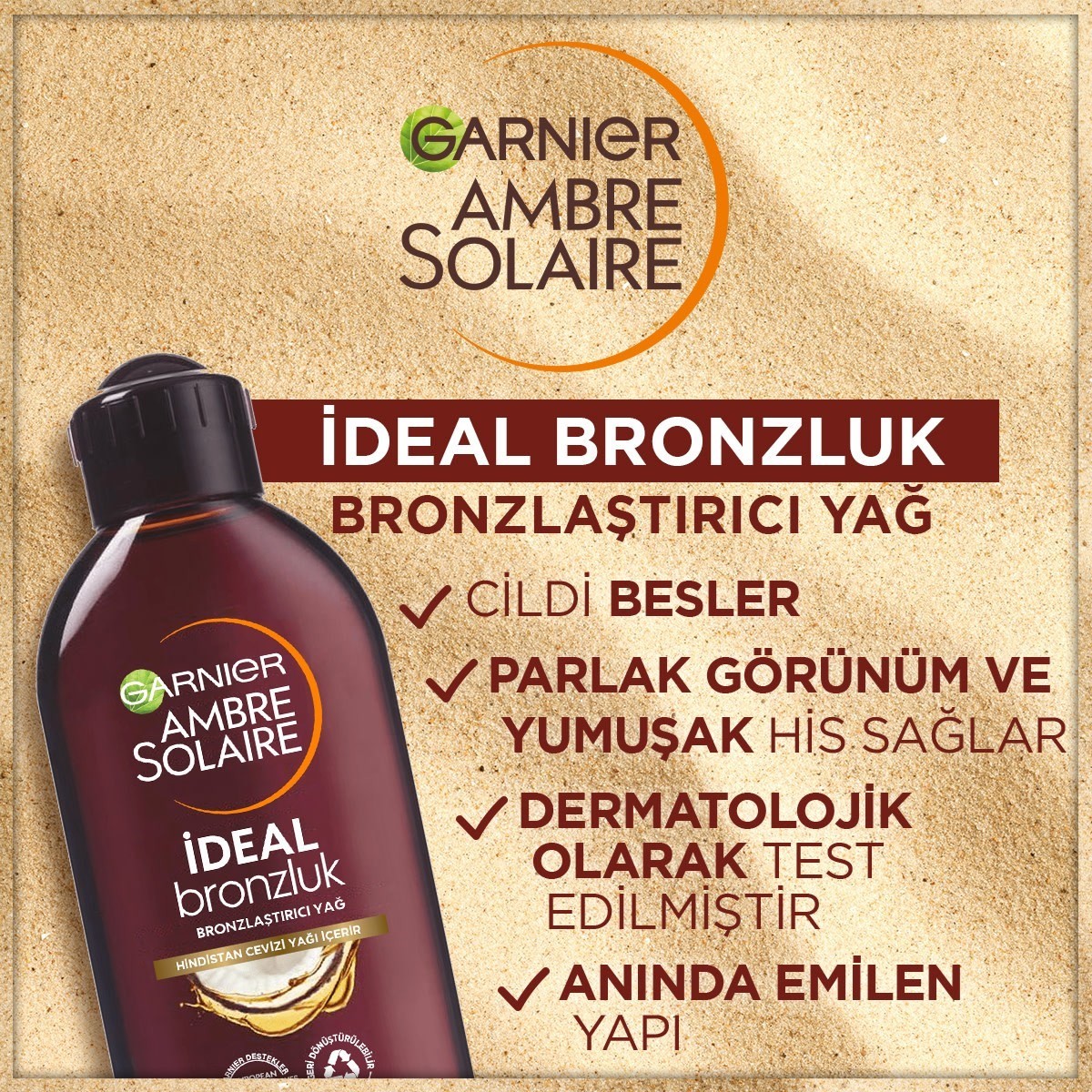 Garnier Ambre Solaire Yoğun Bronzlaştırıcı Yağ GKF2 200ML