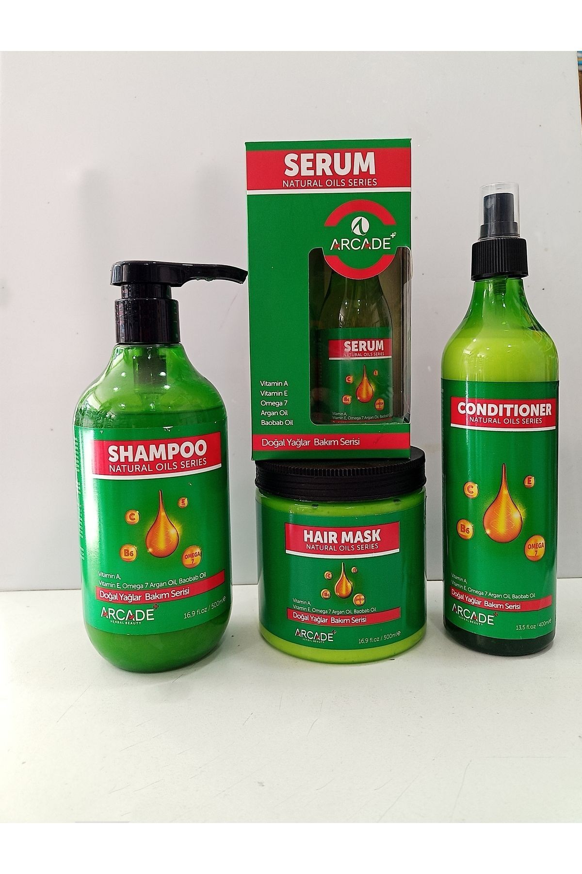Saç Bakım Şampuanı Doğal Yağlar Bakım 500ML 4Lİ Saç Bakım seti