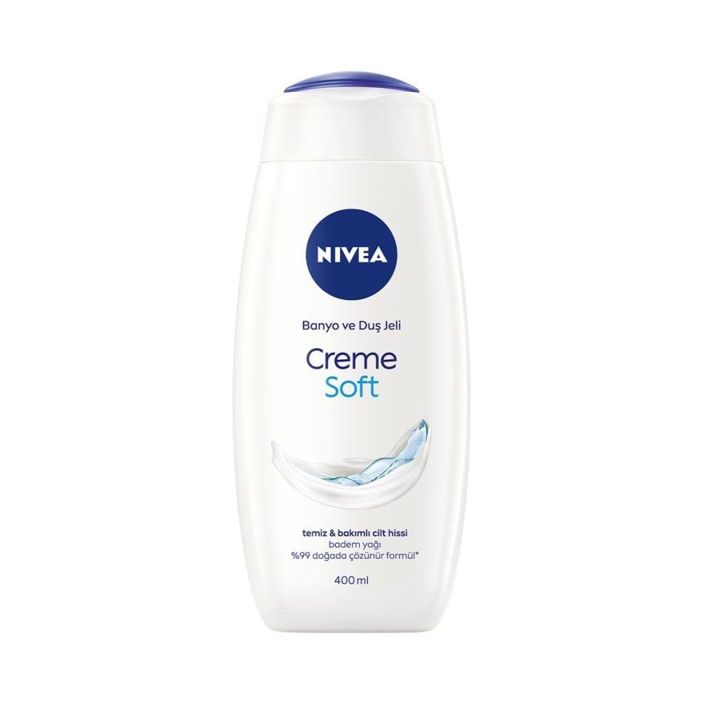 Nivea Creme Soft Kremsi Dokunuş Banyo ve Duş Jeli 400ML,BADEM Yağı,nemlendirici Duş Jeli,x2 Adet
