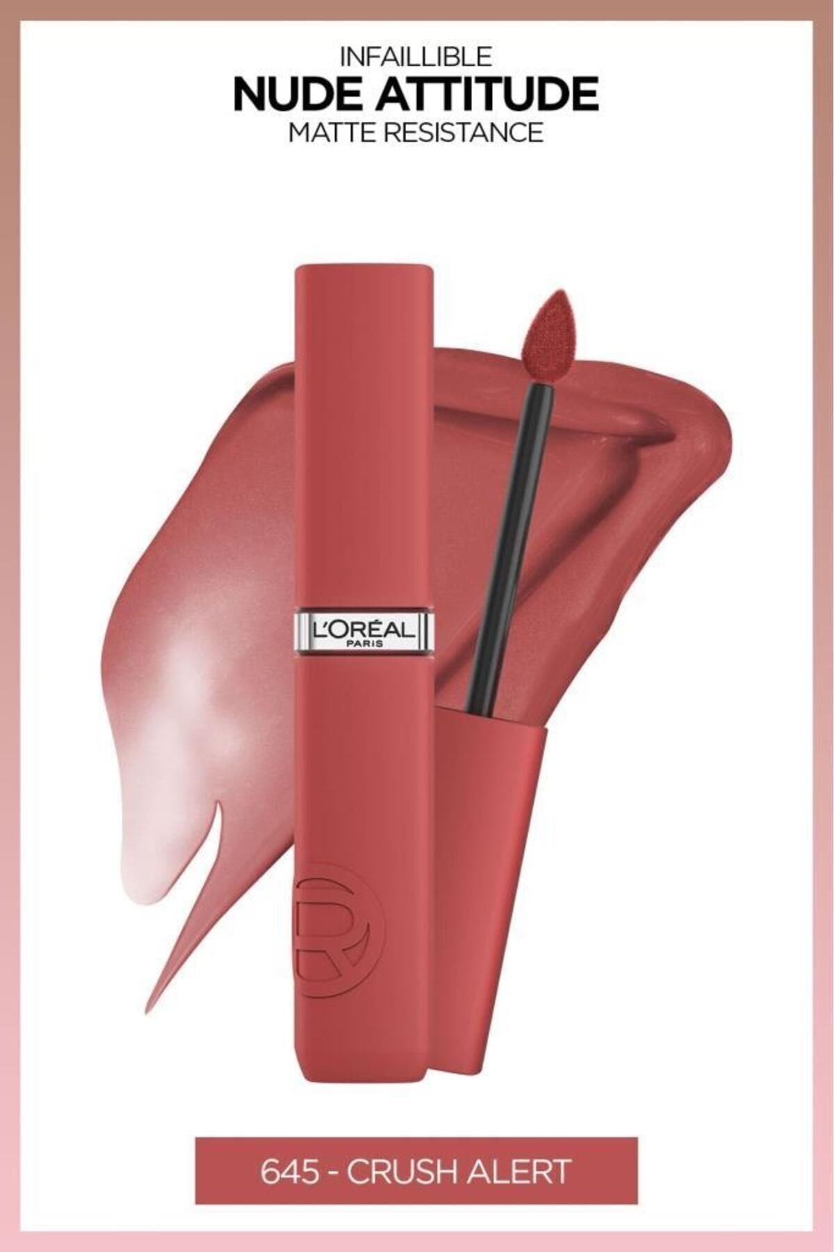 L'oreal Paris Infaillible Matte Resistance Likit Mat Ruj - 645 Crush Alert