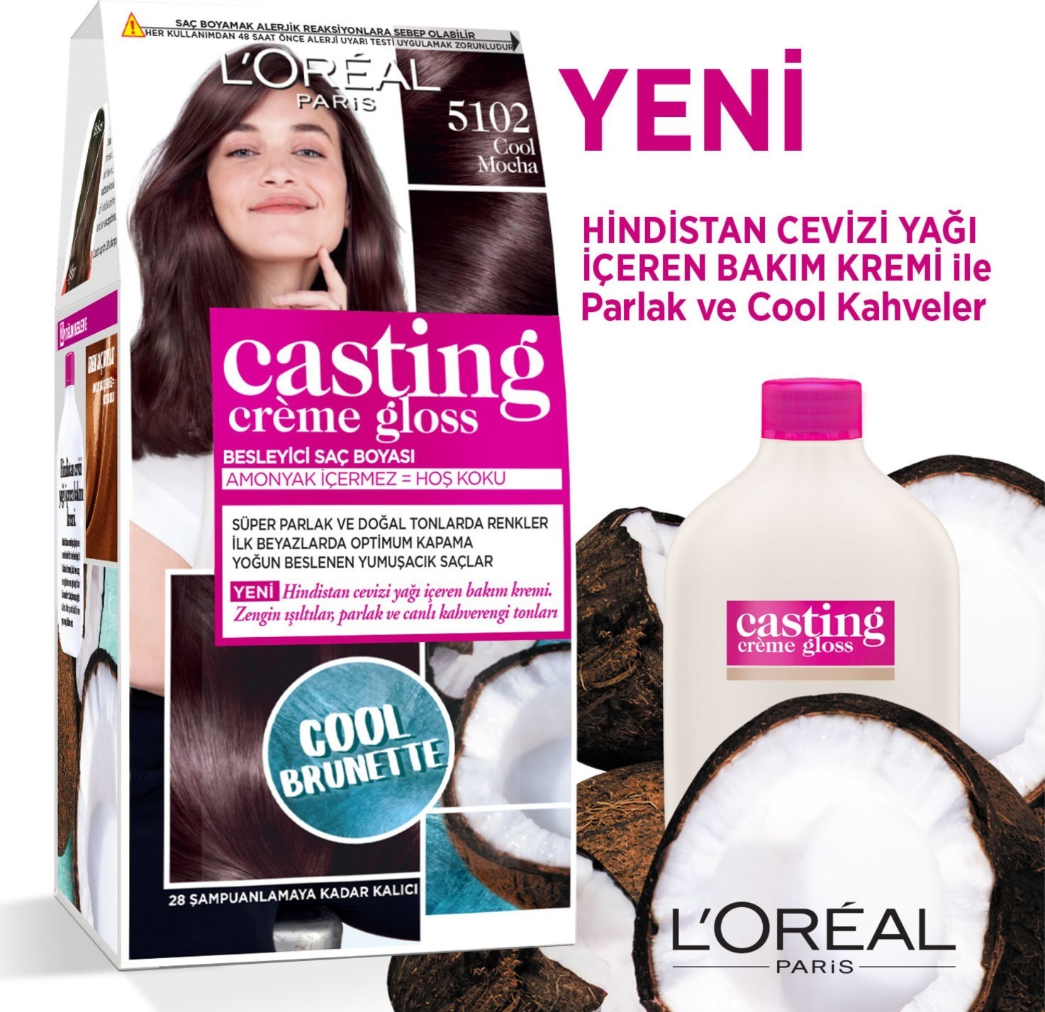 Loreal Paris Casting Creme Gloss Saç Boyası 5102 Cool Mocha