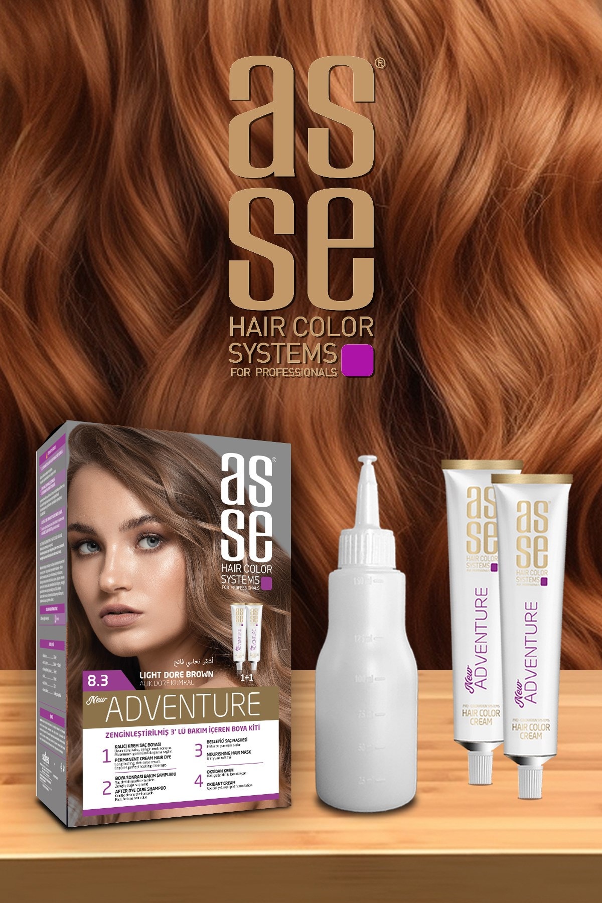 Asse Adventure Set Saç Boyası No:8.3 Açık Dore Kumral
