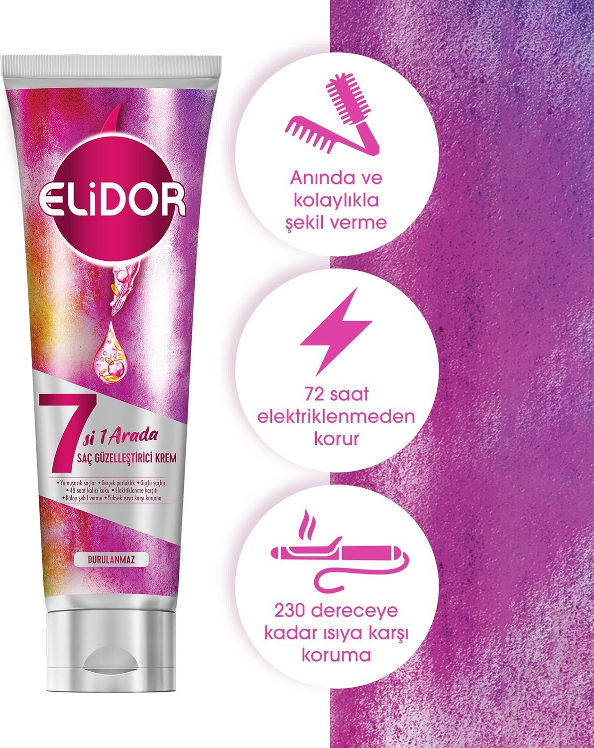 Elidor 7 Si 1 Arada Saç Güzelleştiren Bakım Kremi 150 ml X2
