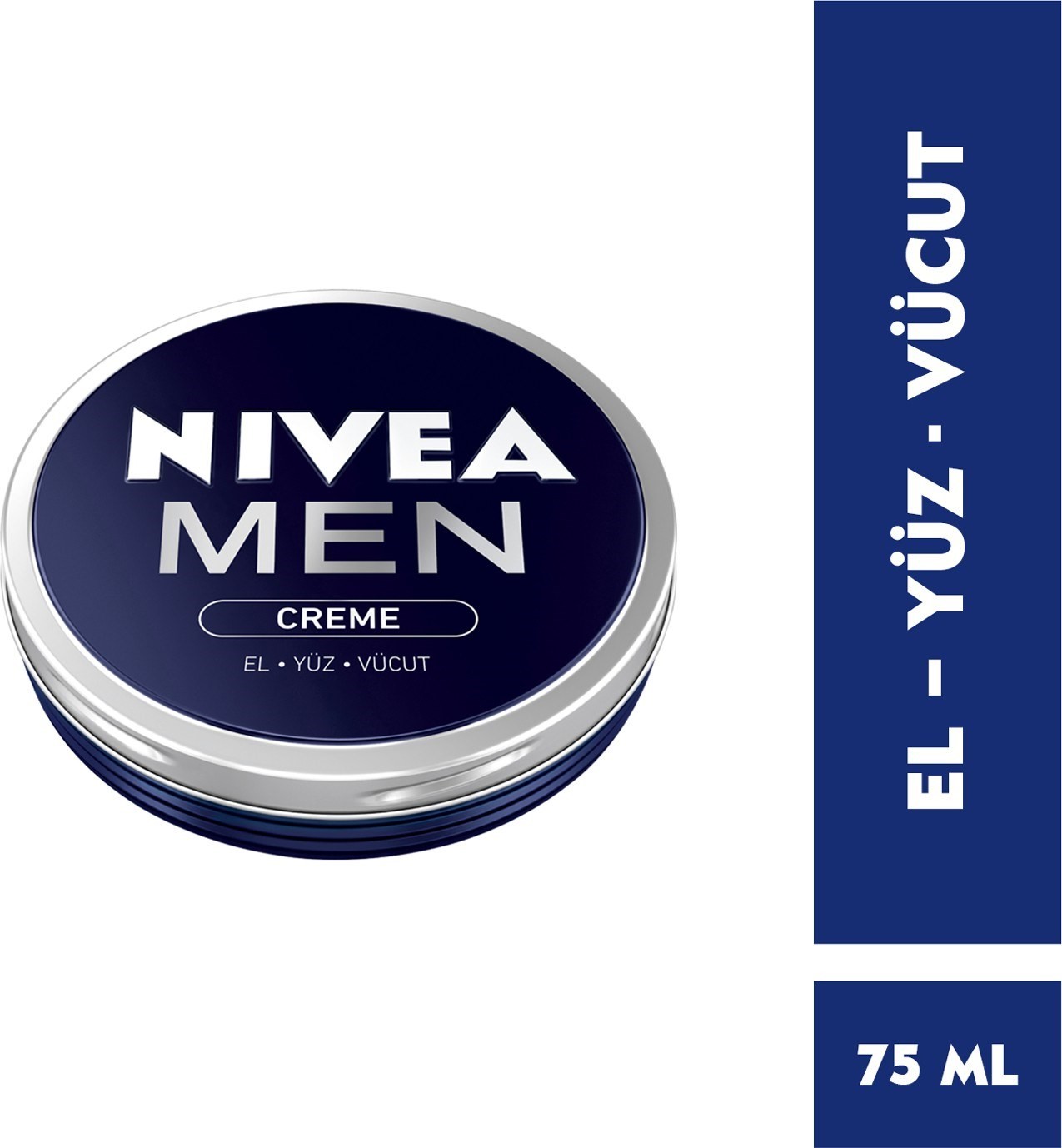 Nivea Men Creme Erkek Bakım Kremi 75ml,El, Yüz ve Vücut Nemlendirici Krem, Hızlı Emilir, Yapışkan Hi