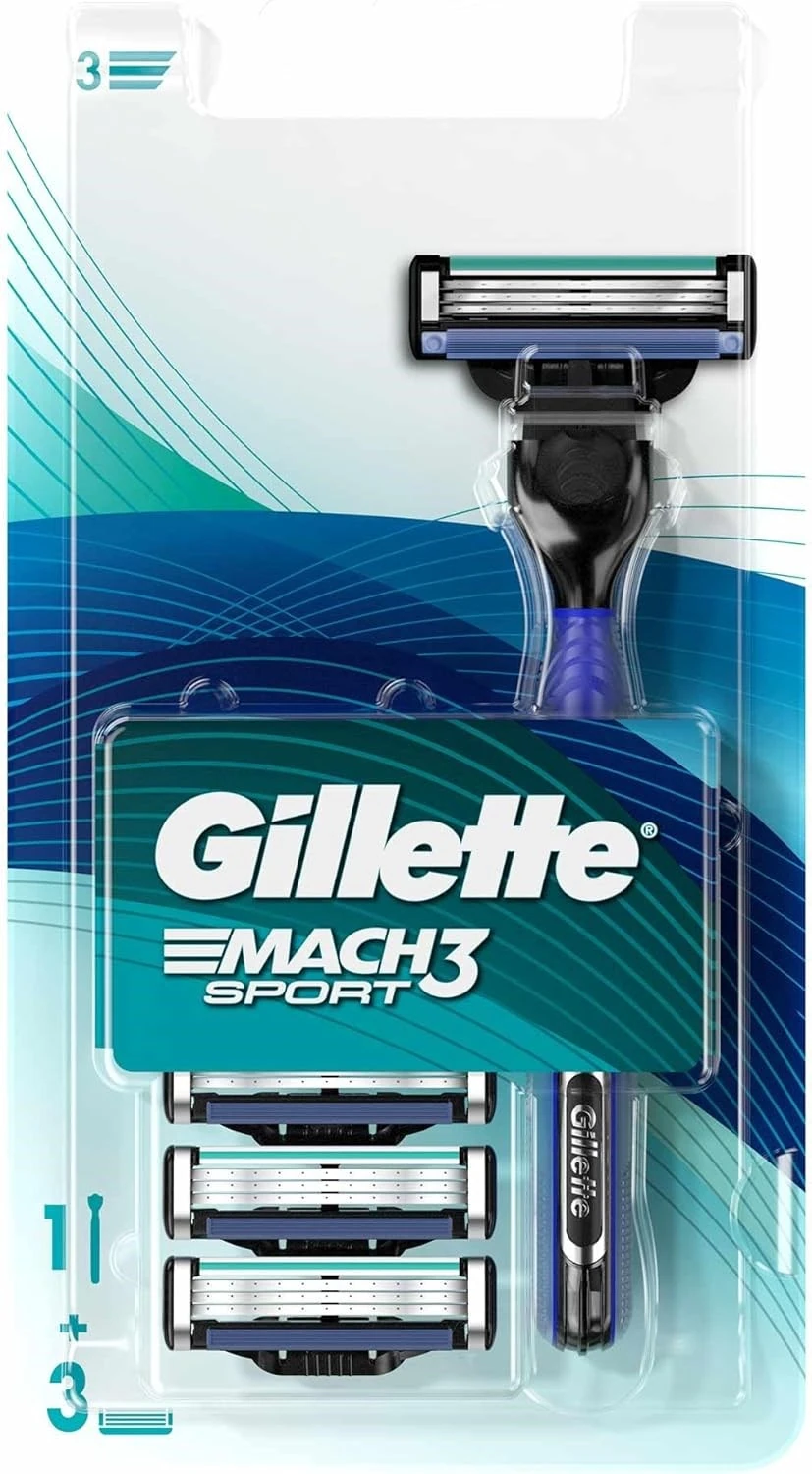 Gillette Mach 3 Start Tıraş Makinesi + 3 Yedek Bıçak Bluestar 7702018616541