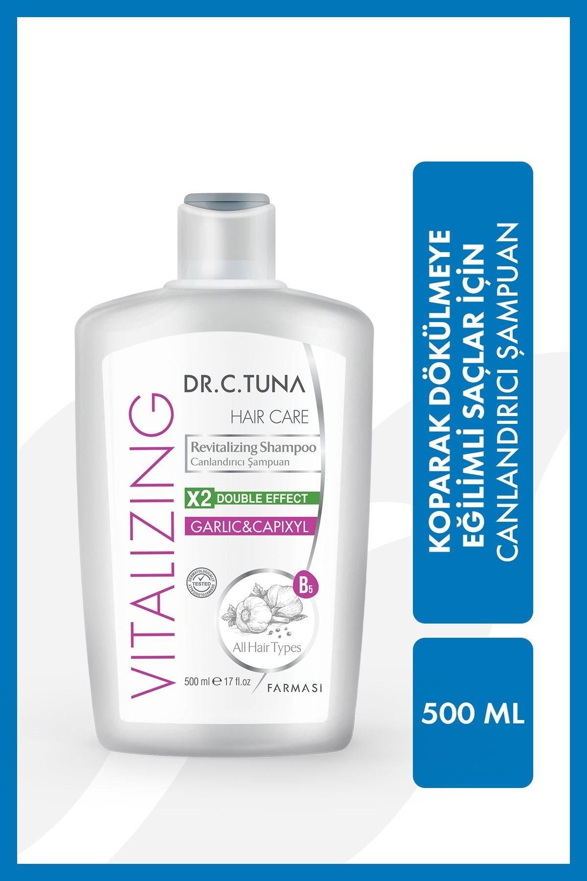 Dr. C. Tuna Farmasi Vitalizing Sarımsak & Capixyl Koparak Dökülen Saçlar Için Canlandırıcı Şampuan 5