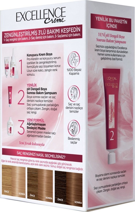 L'Oréal Paris Excellence Creme Saç Boyası 8 Koyu Sarı
