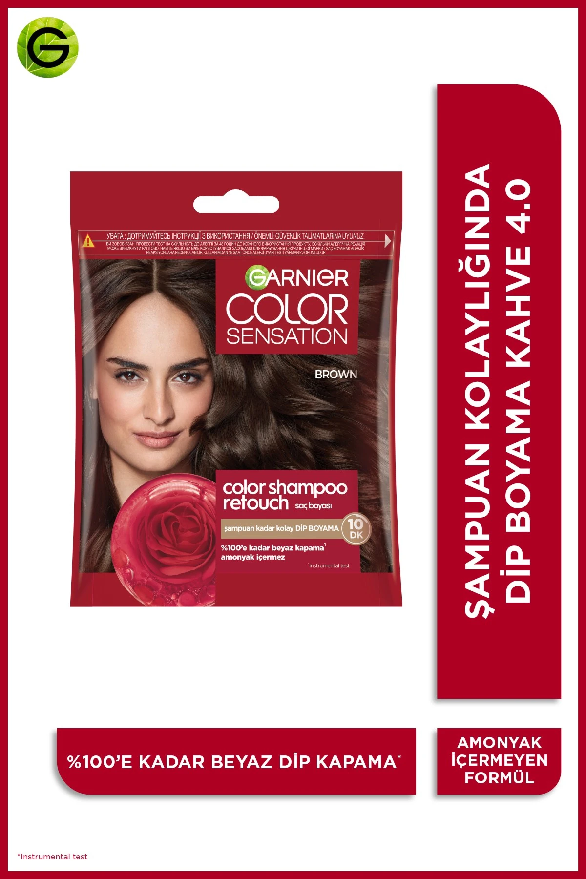 Garnier Color Shampoo Retouch Şampuan Kolaylığında Dip Boyası, Kahve 4.0