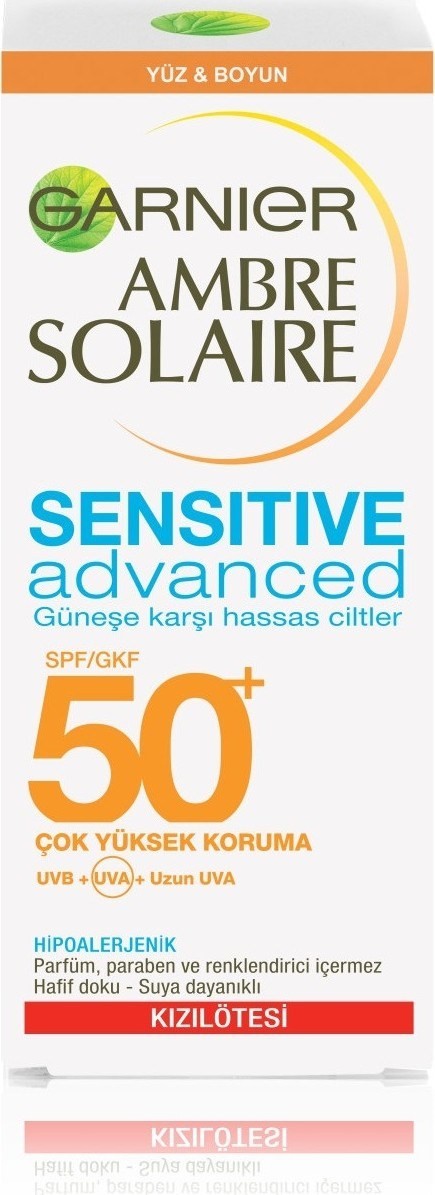 Garnier Ambre Solaire Sensitive Advanced Koruyucu Yüz Kremi GKF50+ 50ML