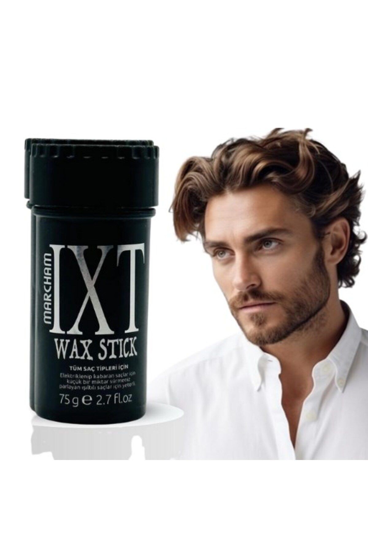 Marcham Stick WAX 75 gr - Bayanlar İçin x 6 Adet + Marcham Saç Şekillendirici Stick Wax For Men X 6