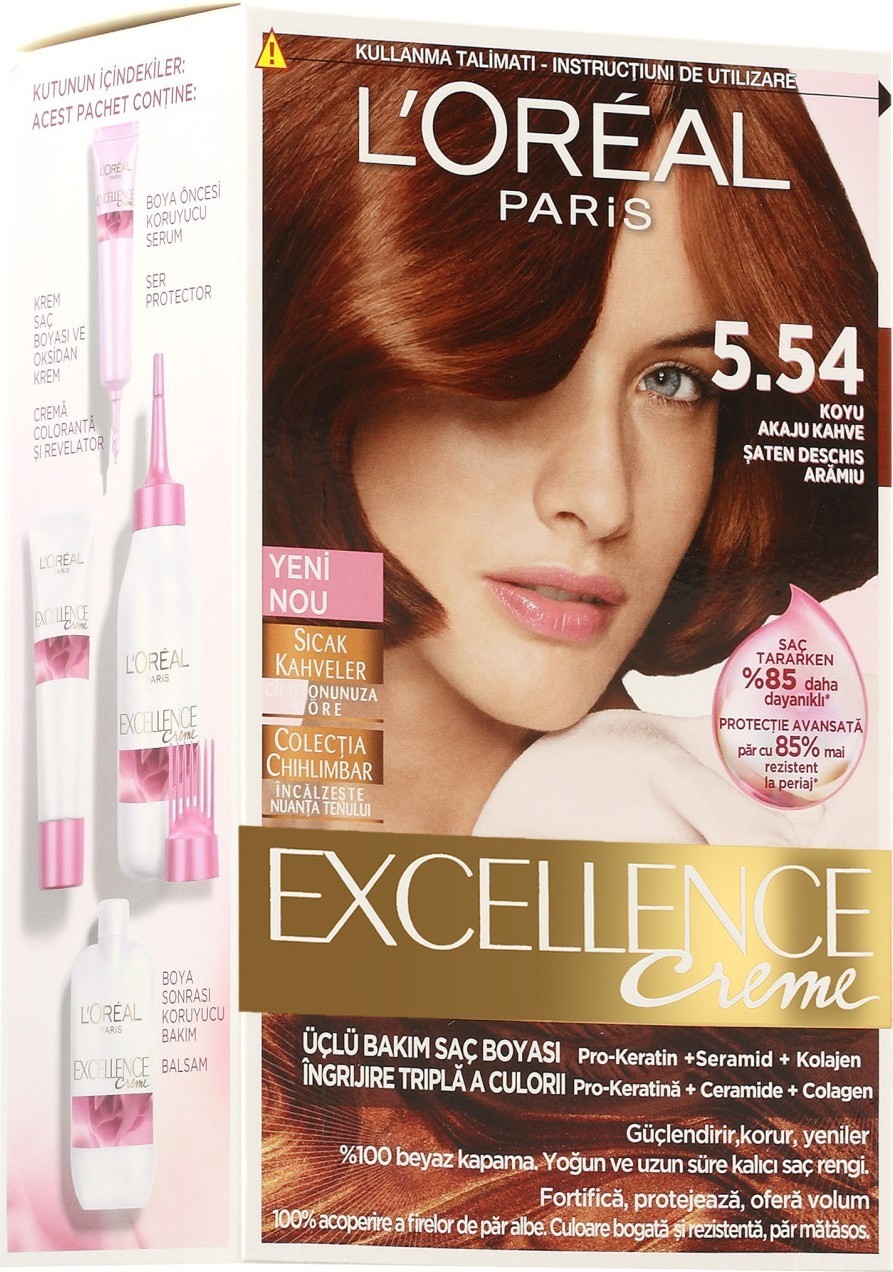 L'Oréal Paris Excellence 5/54 - Koyu Akaju Kahve Saç Boyası
