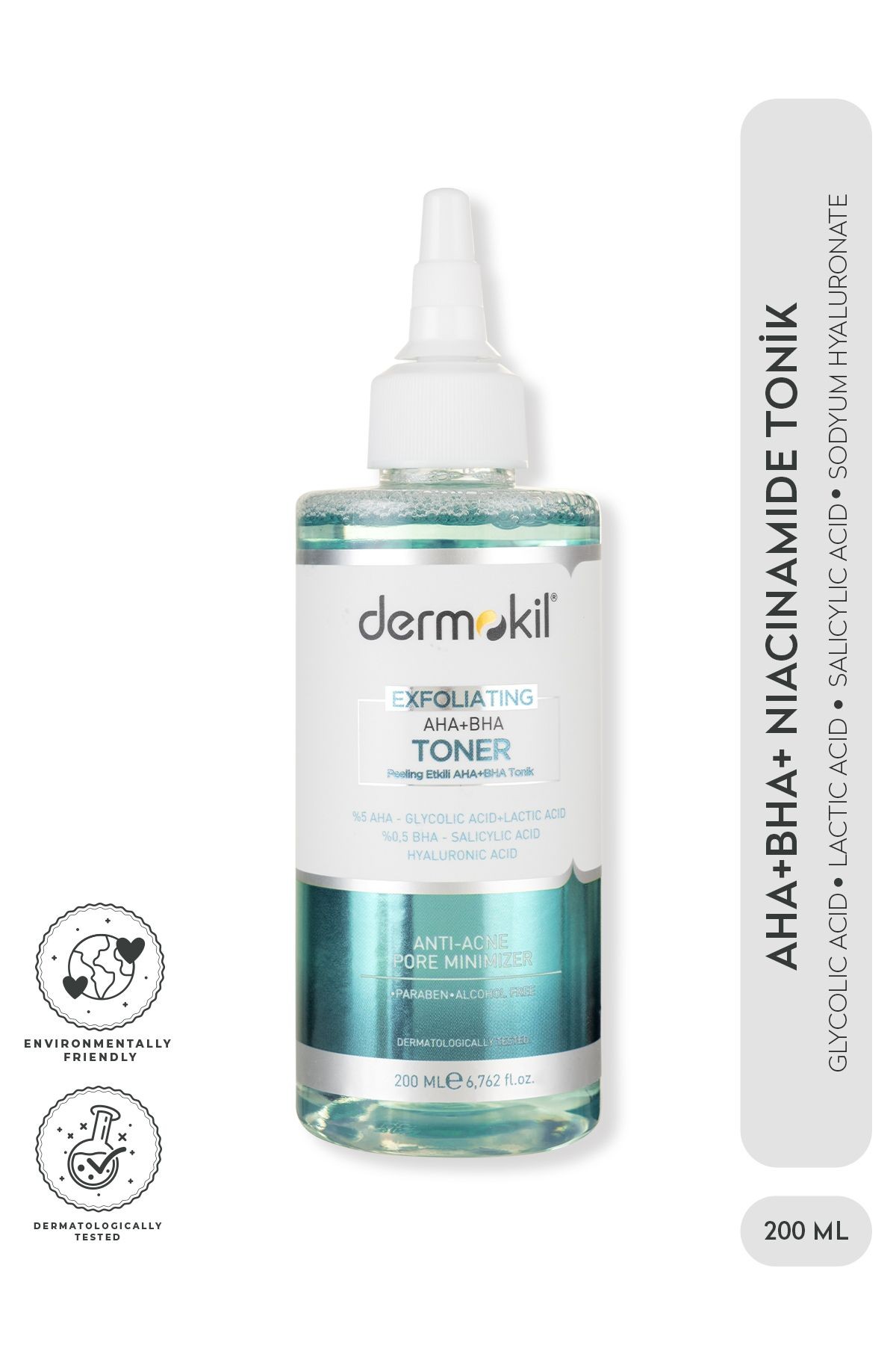 Exfoliating Aha Bha Niacinamide Tonik 200 ml
