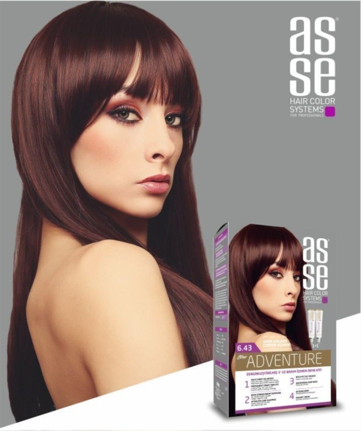 Asse Adventure Set Boya No:6.43 Koyu Kumral Bakır Dore