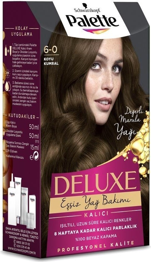 Palette Deluxe Kalıcı Renkler 6-0 Koyu Kumral Saç Boyası