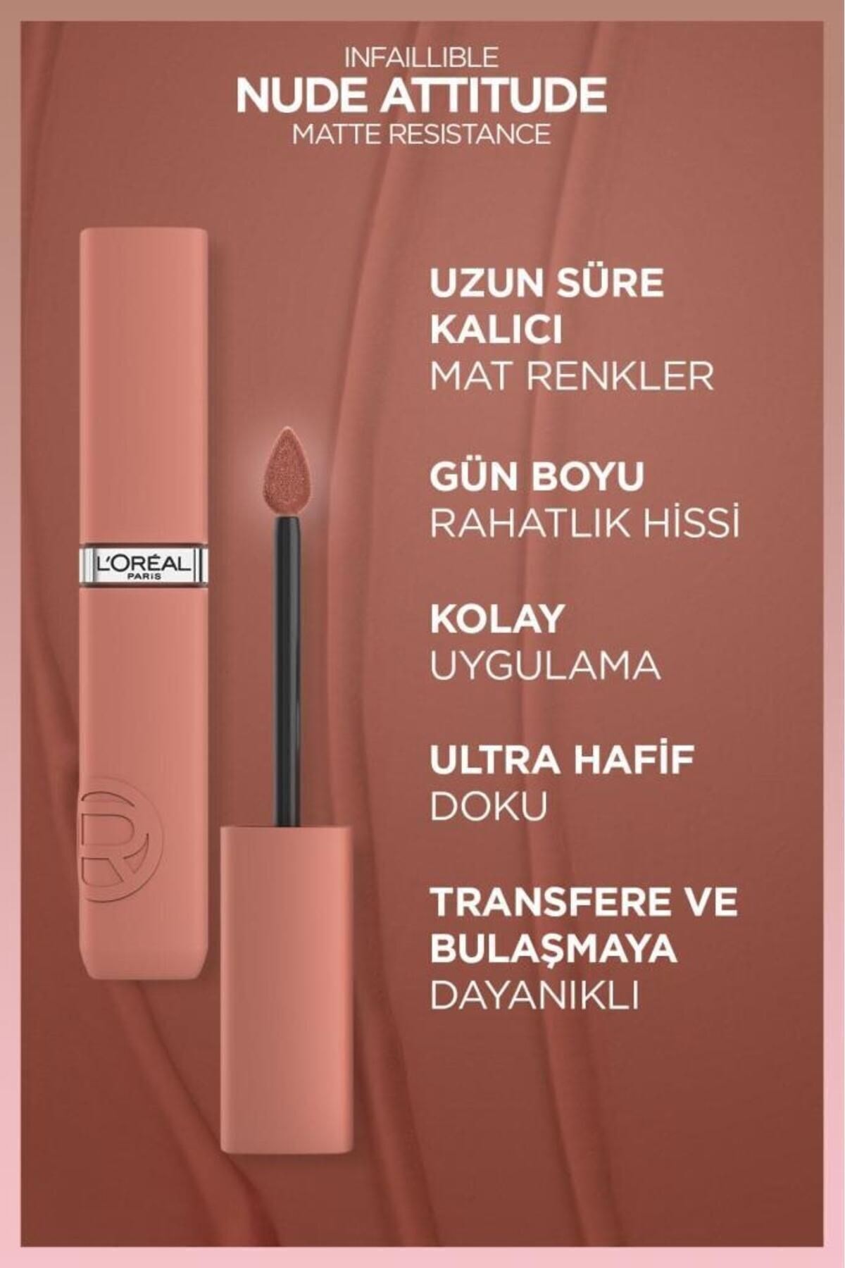 L'oreal Paris Infaillible Matte Resistance Likit Mat Ruj - 625 Summer Flying