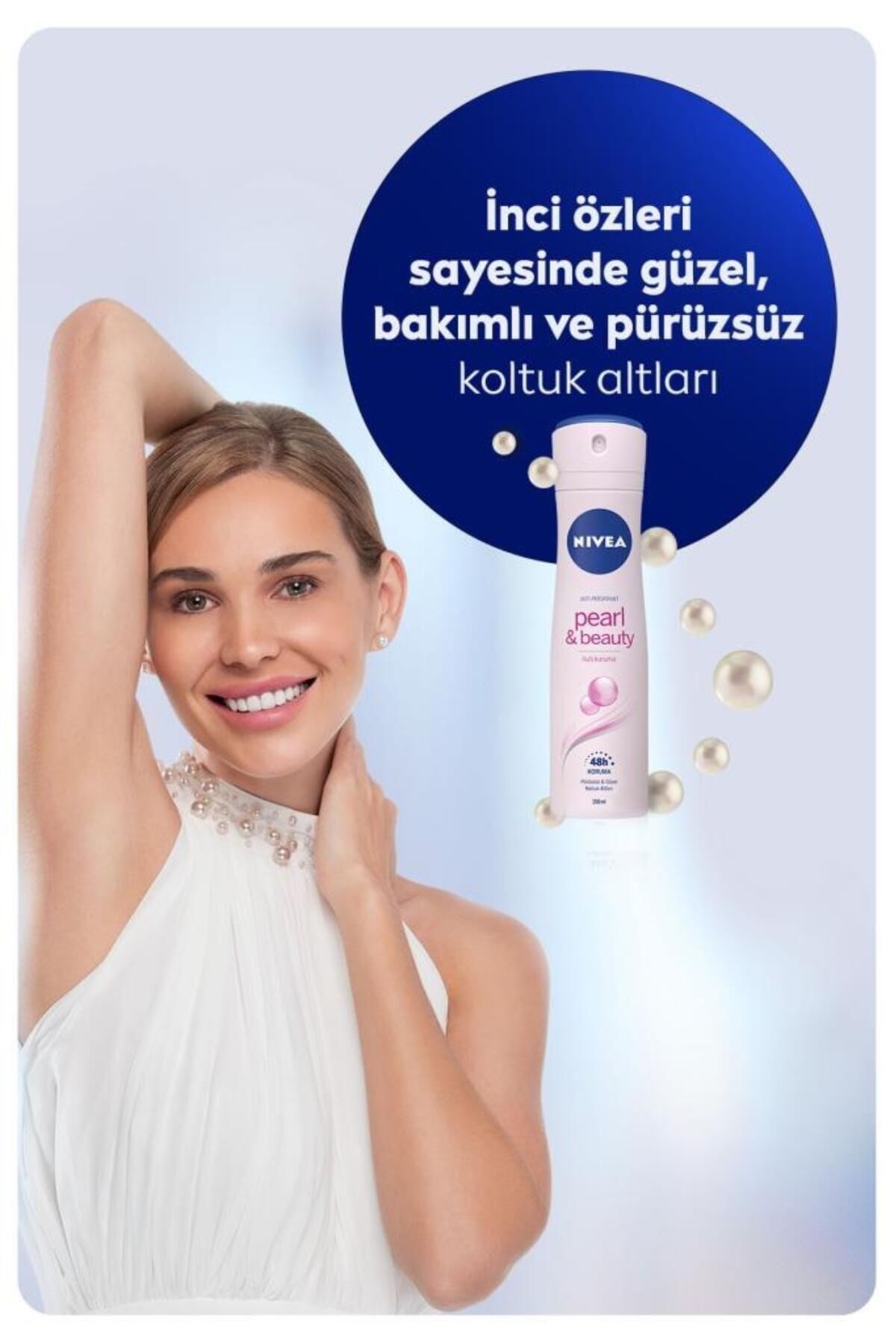 Nivea Kadın Sprey Deodorant Pearl&Beauty 150ml, Ter Kokusuna Karşı 48 Saat Koruma