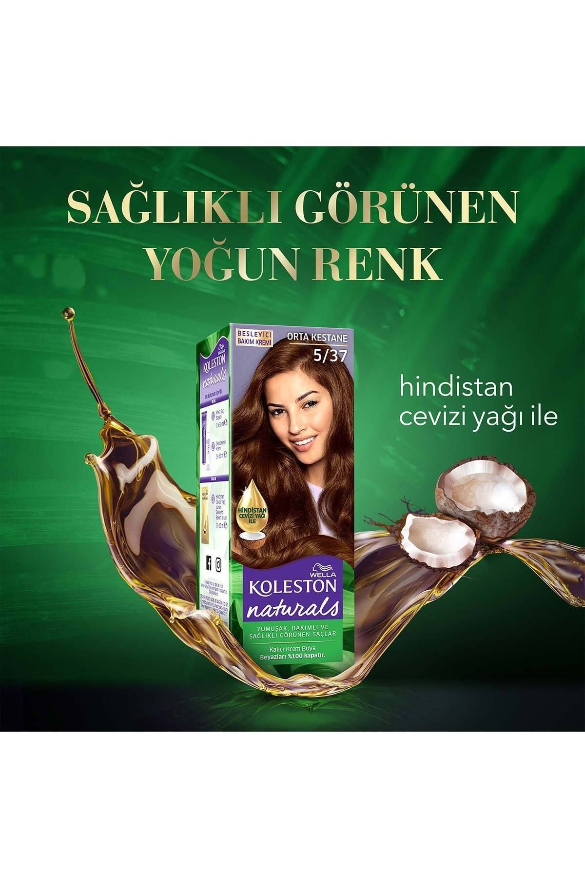 Wella Koleston Naturals Saç Boyası 5/37 Orta Kestane